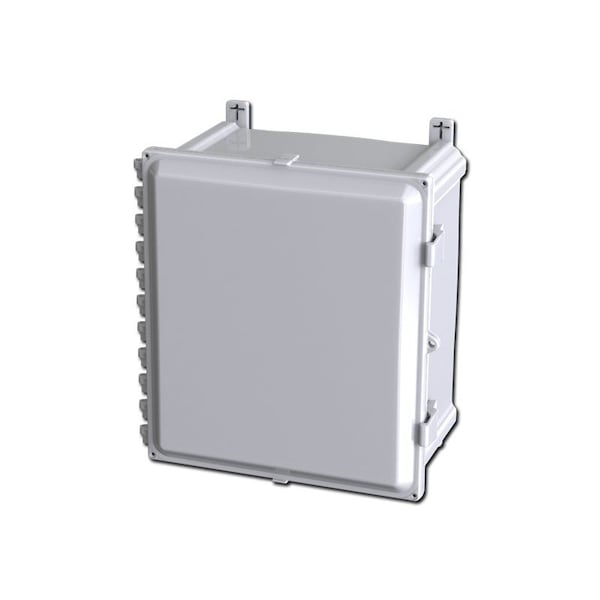 Quick Release Padlock Hasp Electrical Enclosures, 17.65 in H, 9.98 in D, 16.68 in W, Polycarbonate